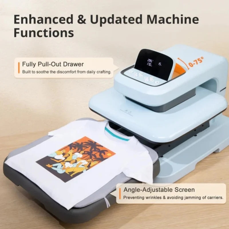 HTVRONT Auto Heat Press 2 -Heat Press Machine Heats Up Fast and Evenly 15x15 for T Shirts HTV, Sublimation, Heat Press Projects