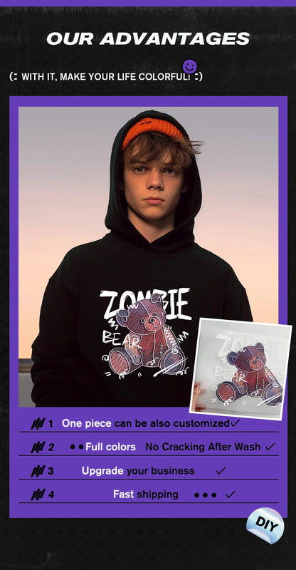 Logo Custom Sticker Iron On Transfer Decals Clothing Thermoadhesive Patches on Clothes Applique Thermal transfer stickers