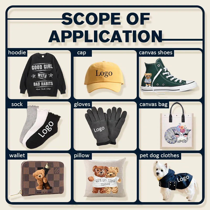 Logo Custom Sticker Iron On Transfer Decals Clothing Thermoadhesive Patches on Clothes Applique Thermal transfer stickers