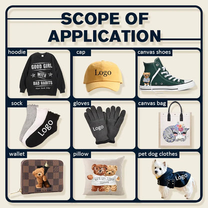 Logo Custom Sticker Iron On Transfer Decals Clothing Thermoadhesive Patches on Clothes Applique Thermal transfer stickers