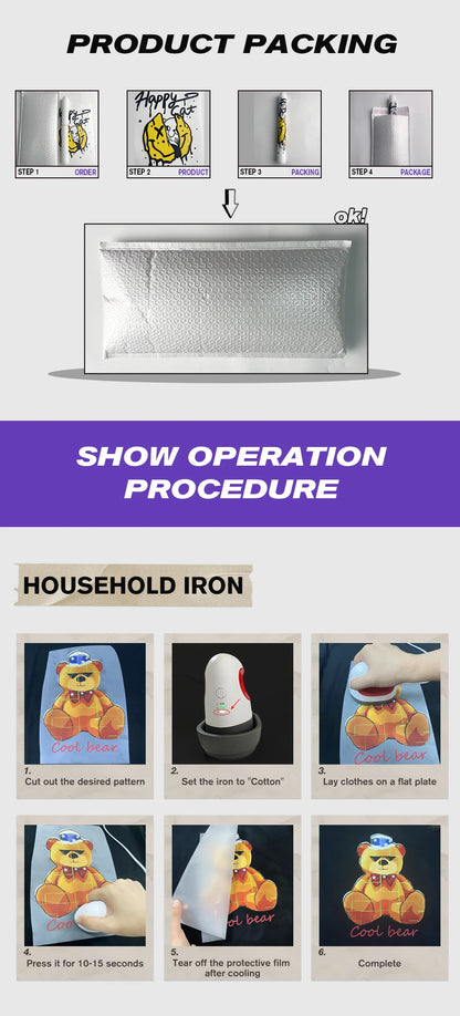 Logo Custom Sticker Iron On Transfer Decals Clothing Thermoadhesive Patches on Clothes Applique Thermal transfer stickers