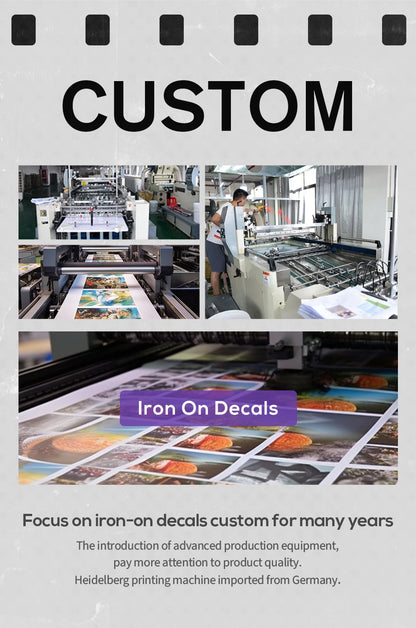 Logo Custom Sticker Iron On Transfer Decals Clothing Thermoadhesive Patches on Clothes Applique Thermal transfer stickers