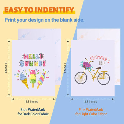 HTVRONT 20Pcs A4 Inkjet Heat Transfer Sublimation Printing Paper 8.5x11in Heat Transfer Paper DIY Cotton T-Shirt Iron On Paper