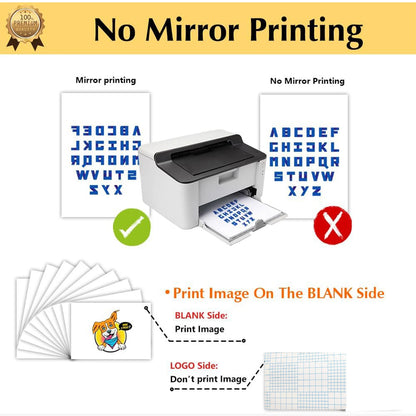 ESHANG Iron on Heat Transfer Paper for T Shirts (5Sheets A4 ）Printable HTV Heat Transfer Vinyl for Inkjet & Laserjet  Printer