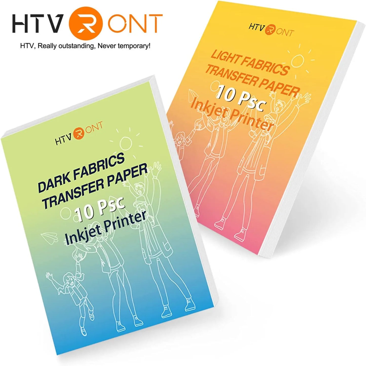 HTVRONT 20Pcs A4 Inkjet Heat Transfer Sublimation Printing Paper 8.5x11in Heat Transfer Paper DIY Cotton T-Shirt Iron On Paper